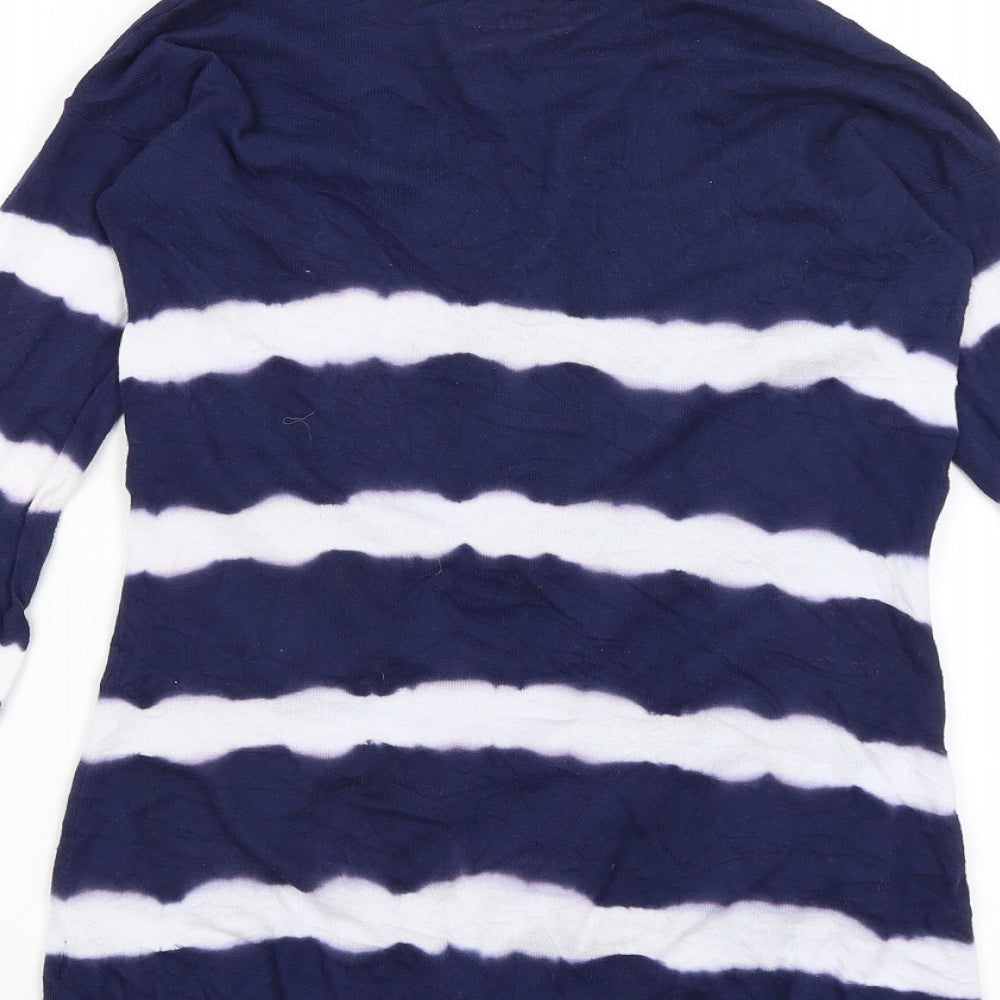 Womens UK Size 8 New Look Blue Wrap Jumper