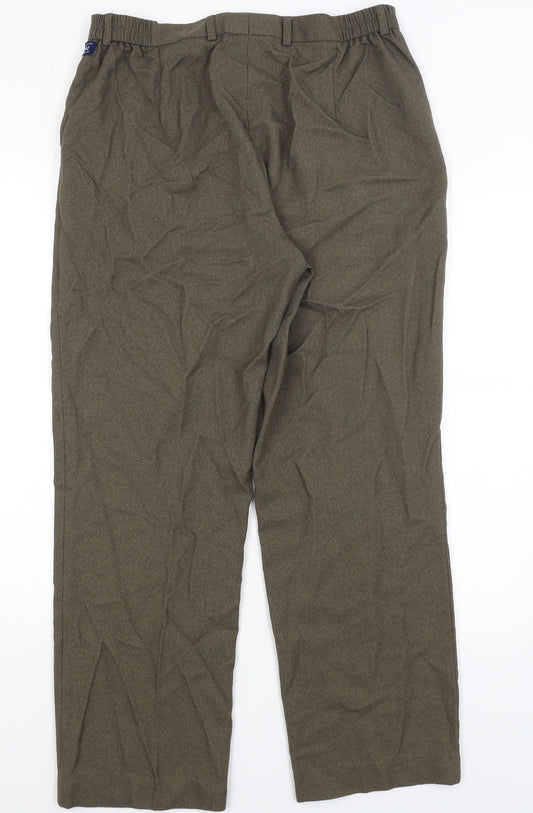 Womens UK Size 16 Brandtex Regular Fit Green Trousers