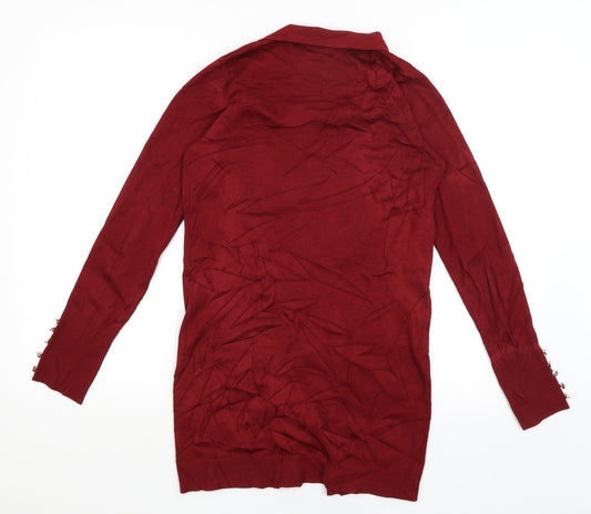 Primark Womens Red Wrap Jumper Size 6
