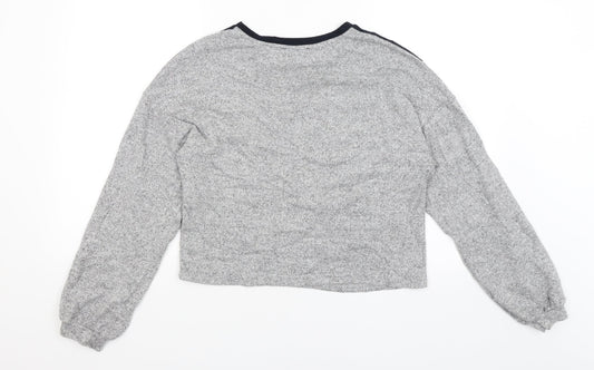 New Look Mens Grey Pullover Jumper Size S