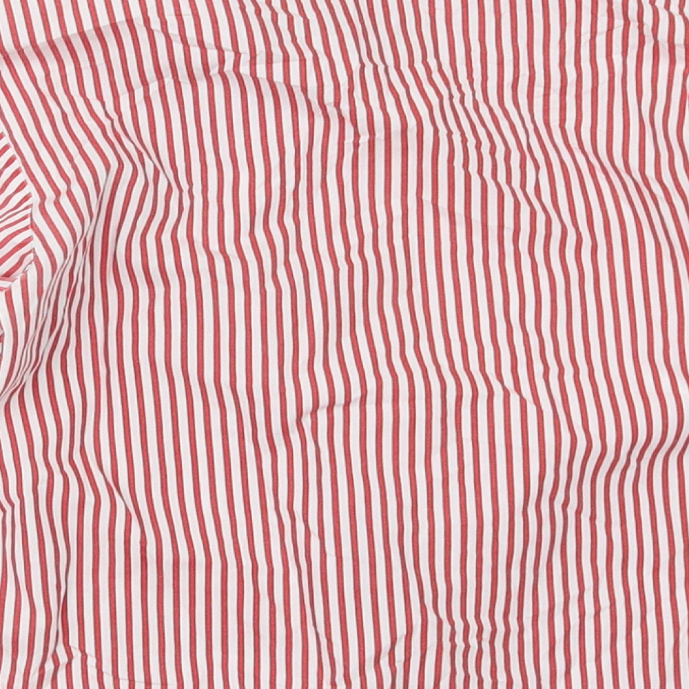 Denby Dale Boys Red Striped Basic Button-Up Size 8 Years