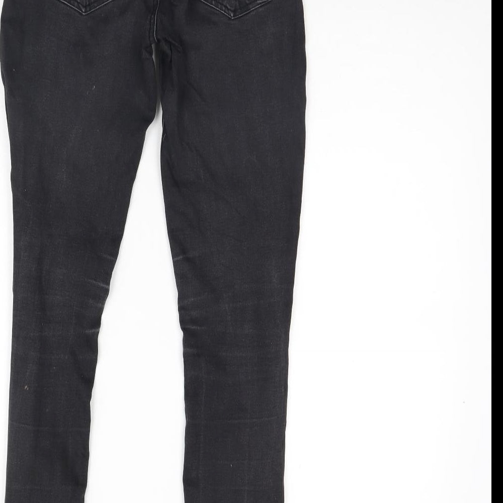 Bershka Womens Black Denim Skinny Jeans Size 6 L29 in