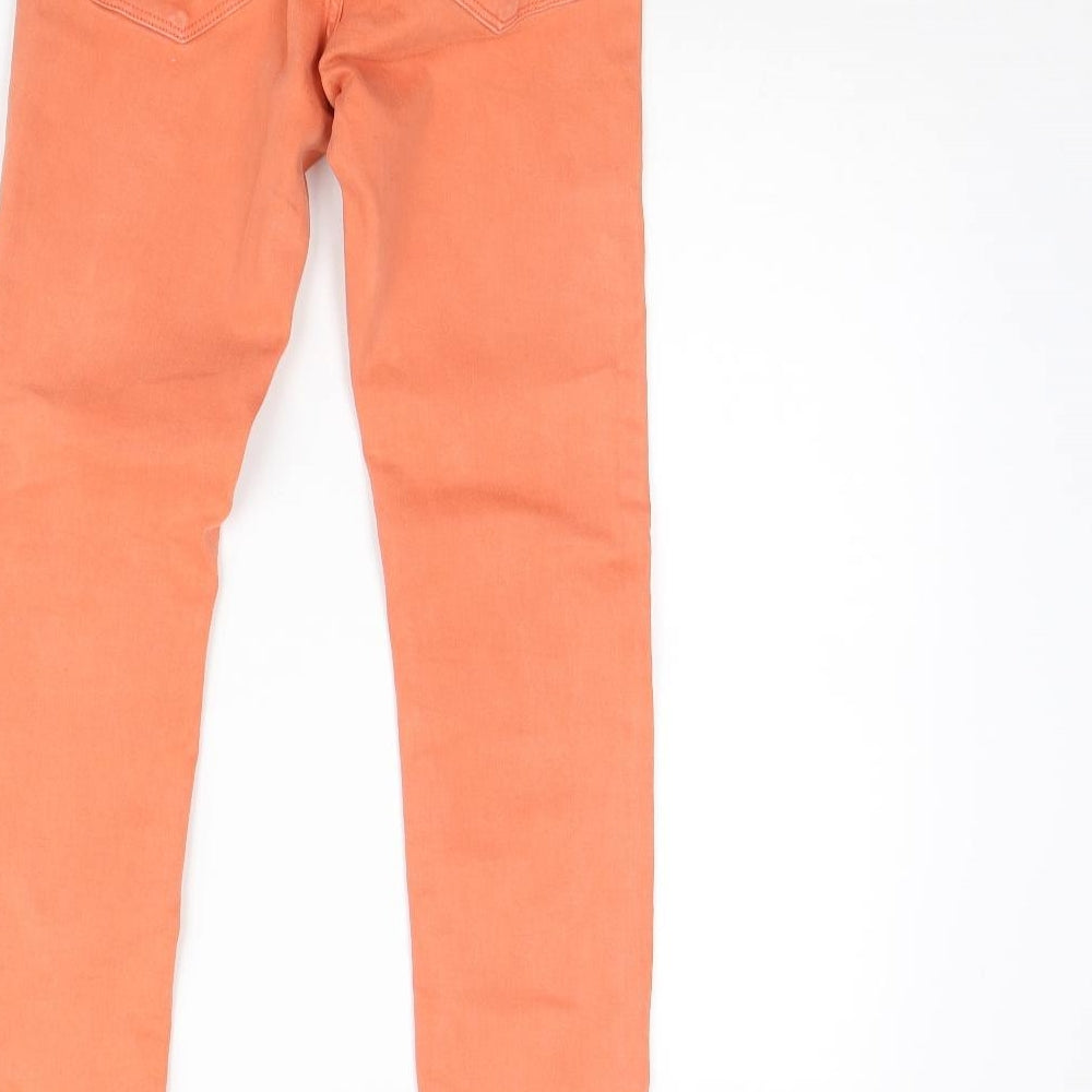 Womens UK Size 27 in Preworn Regular Fit Skinny Orange Jeans