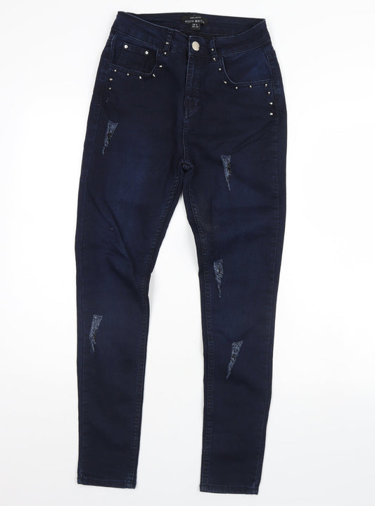 Womens UK Size 6 Select Regular Fit Skinny Blue Jeans