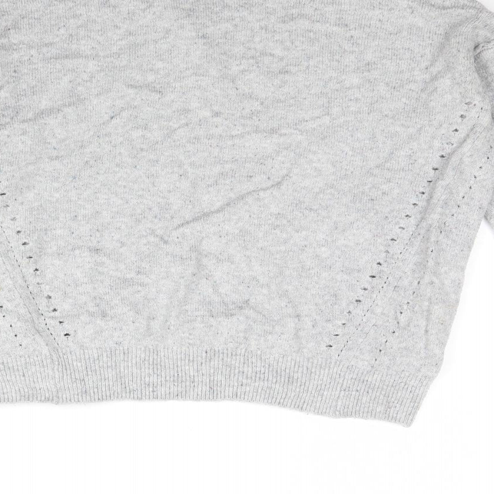 Womens UK Size 8 Topshop Grey Pullover Jumper