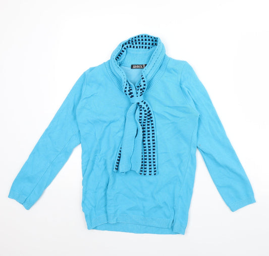 Womens UK Size S Envy Blue Pullover Jumper