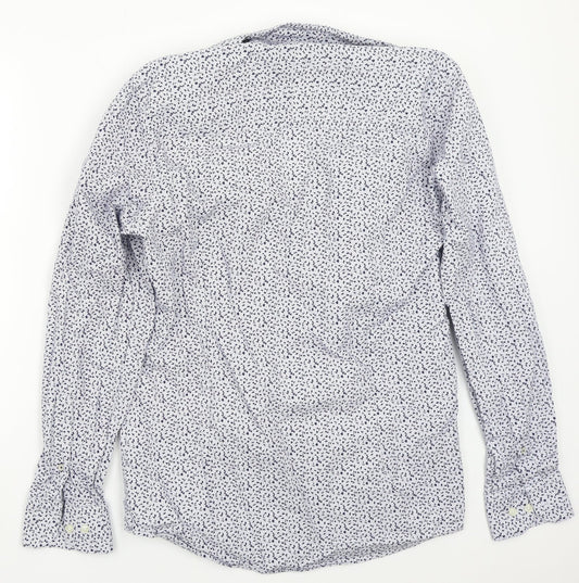 William & edwards Mens White Polka Dot Button-Up Size 16.5