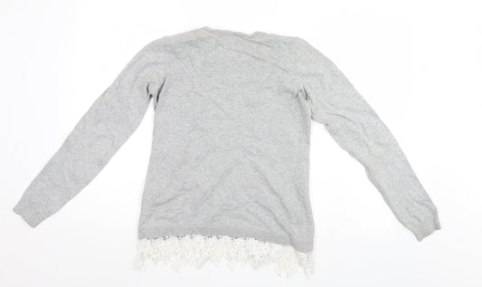 Dorothy Perkins Womens Grey Tunic Jumper Size 8
