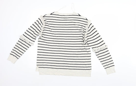 Womens UK Size 14 Nine White Pullover Jumper