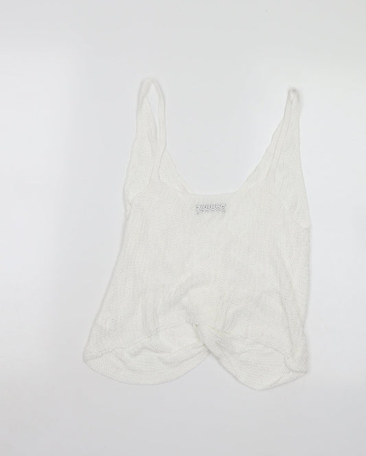 SheIn Womens White Wrap Blouse Size 12