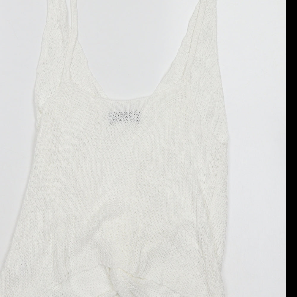 SheIn Womens White Wrap Blouse Size 12