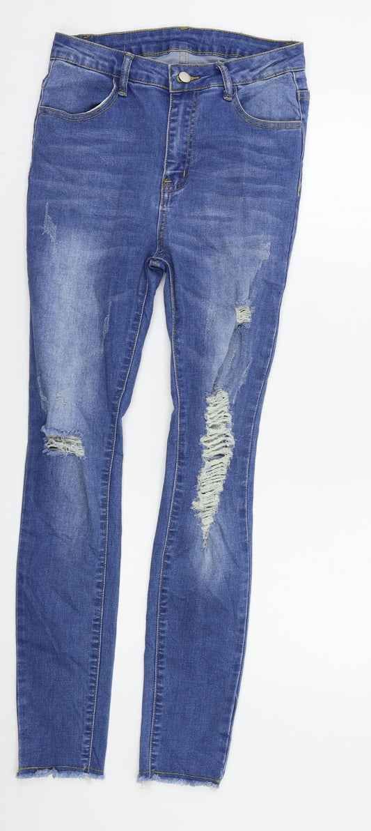SHEIN Womens Blue Skinny Jeans Size S L28 in