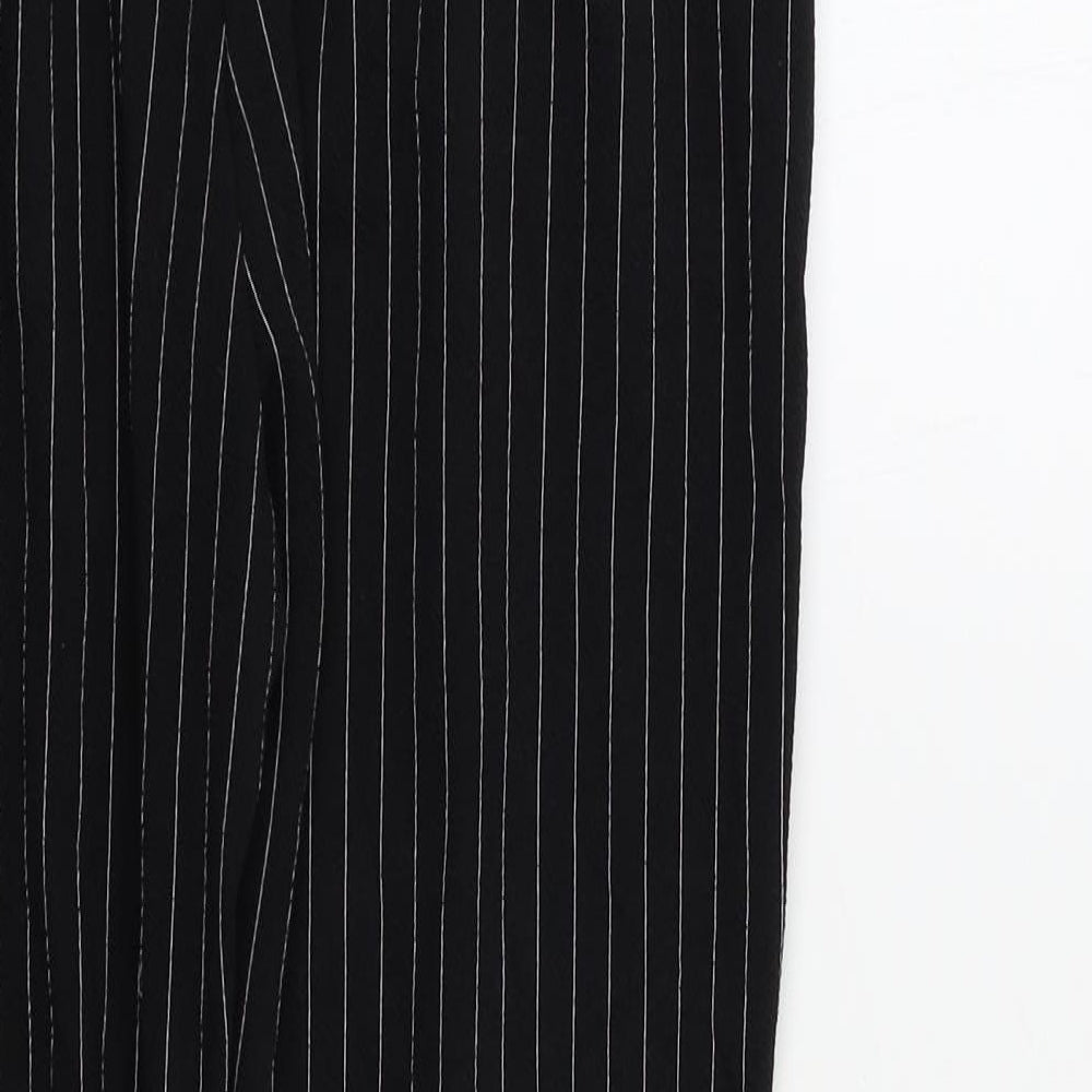 Womens UK Size 10 PRETTYLITTLETHING Regular Fit Black Trousers