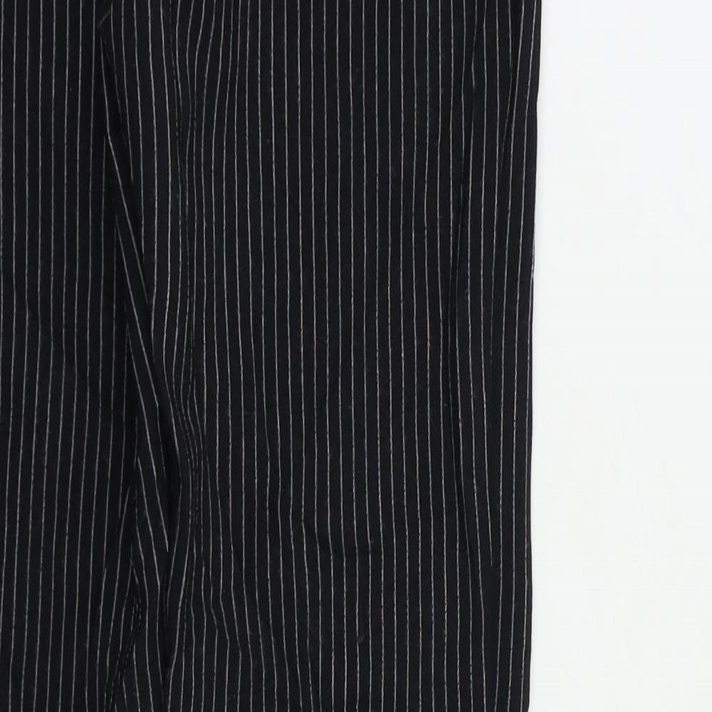 Womens UK Size 8 MNG Regular Fit Dress Pants Black Trousers