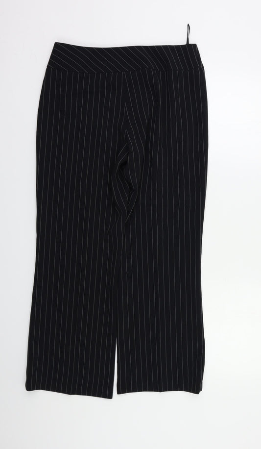 Womens UK Size 10 Wallis Regular Fit Black Trousers