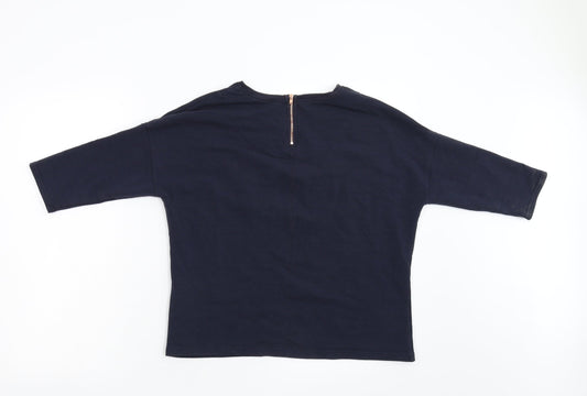 F&F Womens Blue Basic T-Shirt Size 8