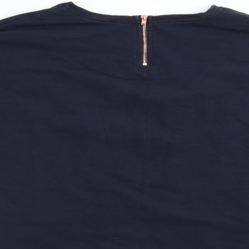 Womens UK Size 8 F&F Blue Basic T-Shirt