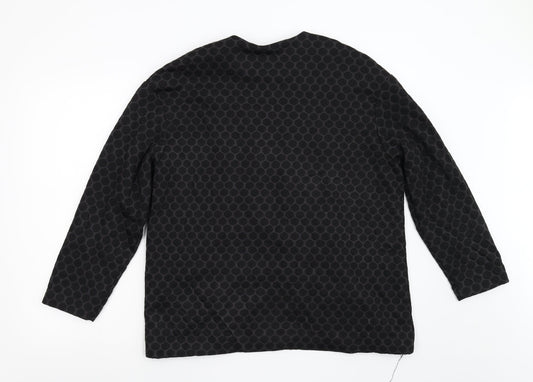 H&M Womens Black Polka Dot Jacket Blazer Size 12