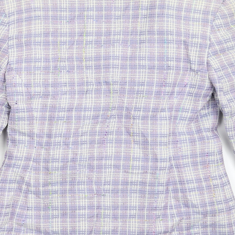 BHS Womens Purple Check Jacket Blazer Size 10