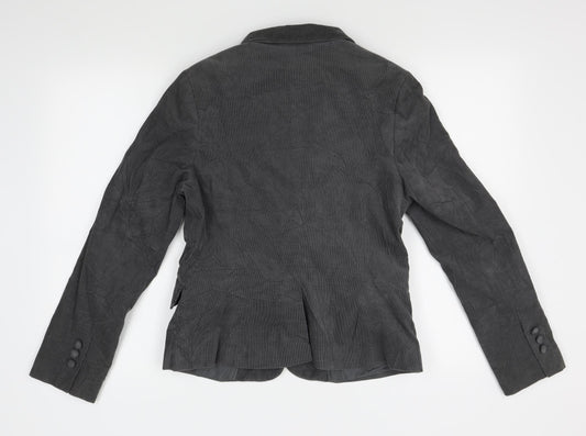 H&M Womens Grey Jacket Blazer Size 12