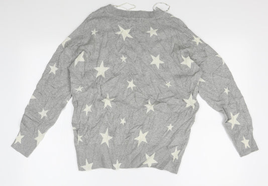 Womens UK Size M M&S Grey Pullover Jumper