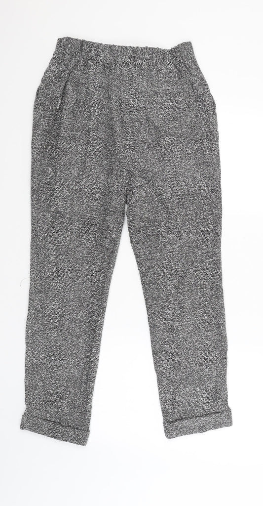 Womens UK Size 6 NEXT Regular Fit Capri Black Trousers