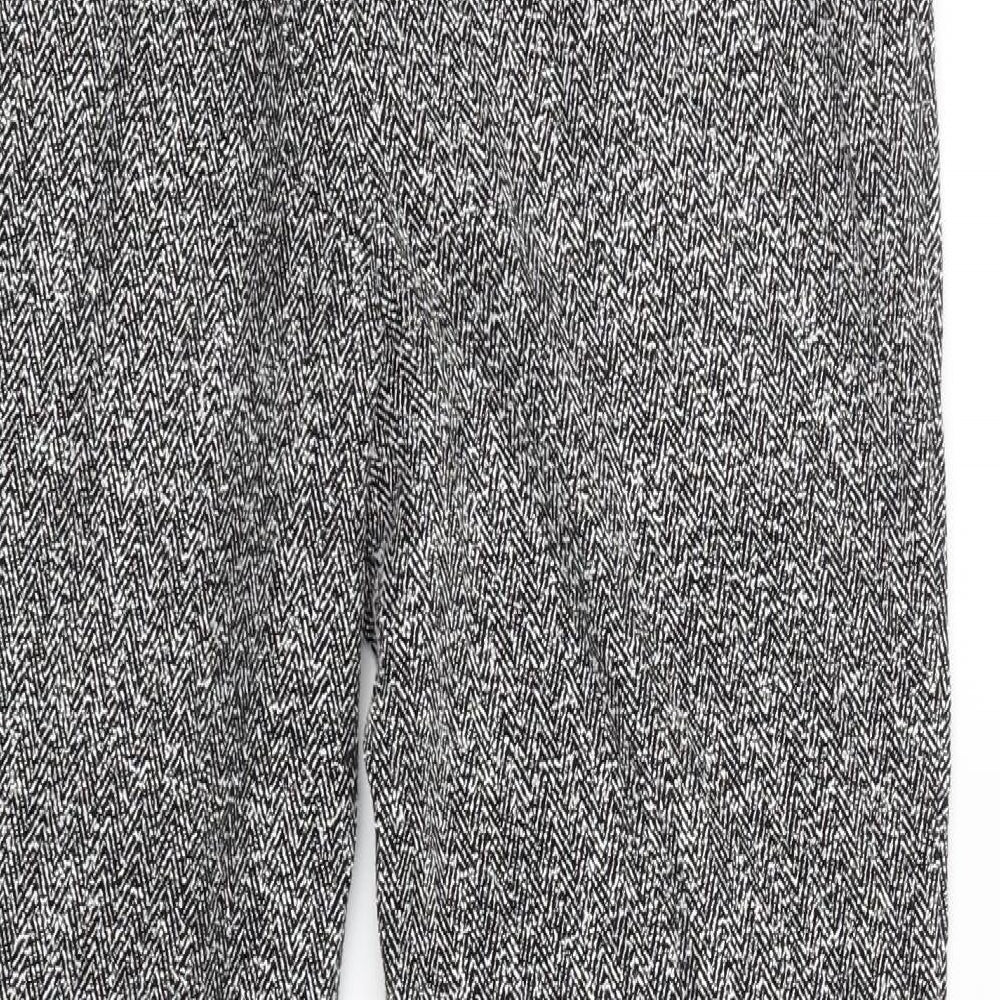 Womens UK Size 6 NEXT Regular Fit Capri Black Trousers