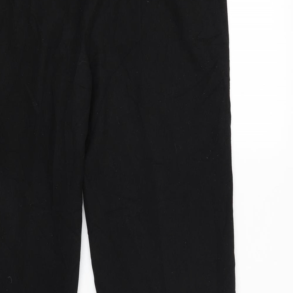 EWM Womens Black Capri Trousers Size 14 L29 in