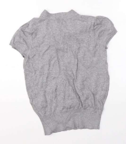 Womens UK Size 10 Divided Grey Basic Blouse
