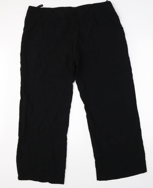 Womens UK Size 20 Marks & Spencer Regular Fit Dress Pants Black Trousers