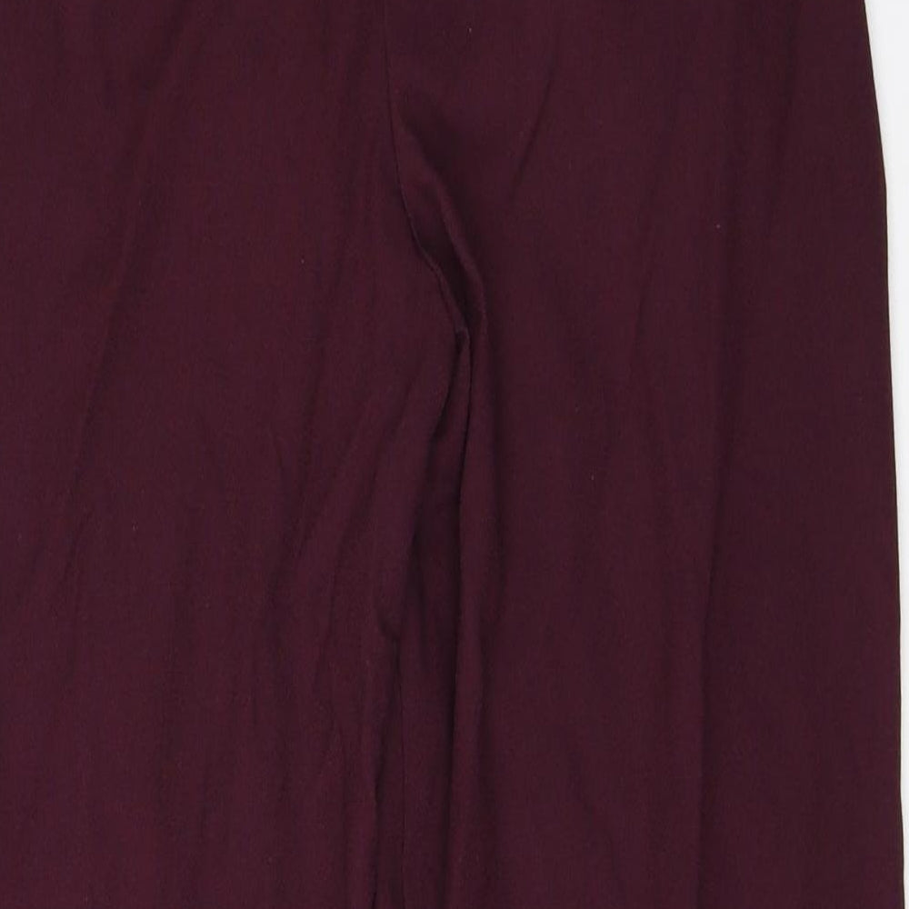 New Look Womens Purple Cropped Trousers Size 8 L24 in