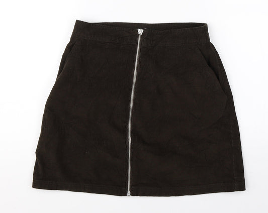 NEXT Womens Green Corduroy A-Line Skirt Size 6