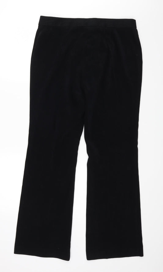 M&S Womens Black Dress Pants Trousers Size 14 L25 in
