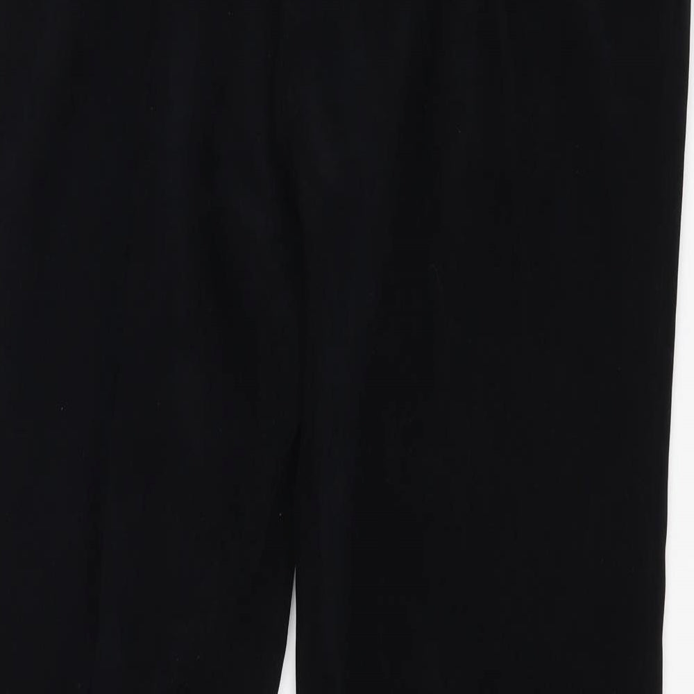 M&S Womens Black Dress Pants Trousers Size 14 L25 in