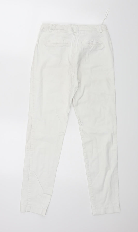 NEXT Womens White Skinny Jeans Size 8 L26 in