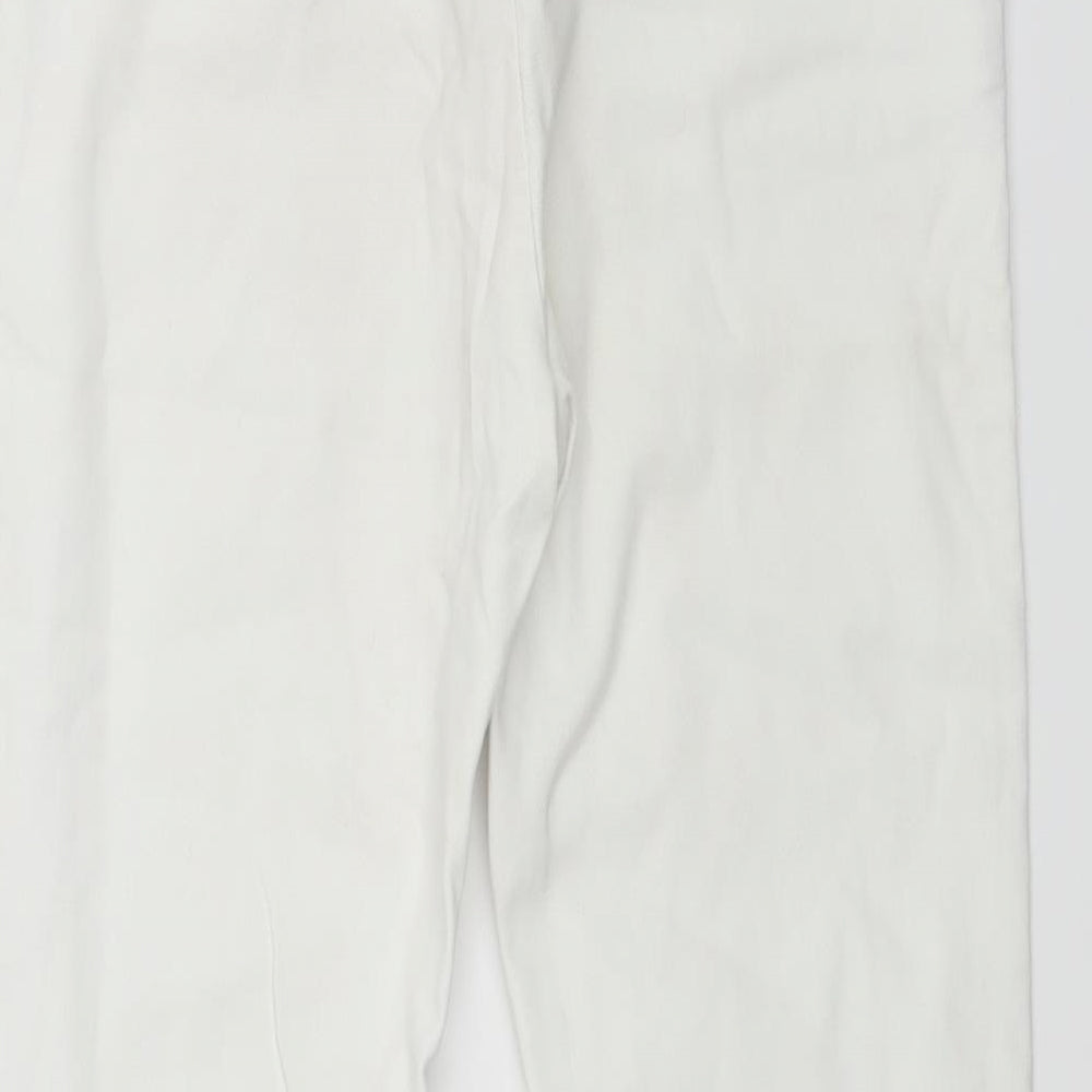 NEXT Womens White Skinny Jeans Size 8 L26 in