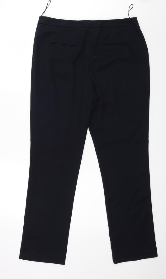 Womens UK Size 12 Papaya Regular Fit Dress Pants Blue Trousers