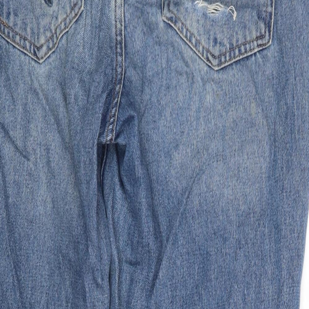 NEXT Womens Blue Floral Straight Jeans Size 10 L27 in