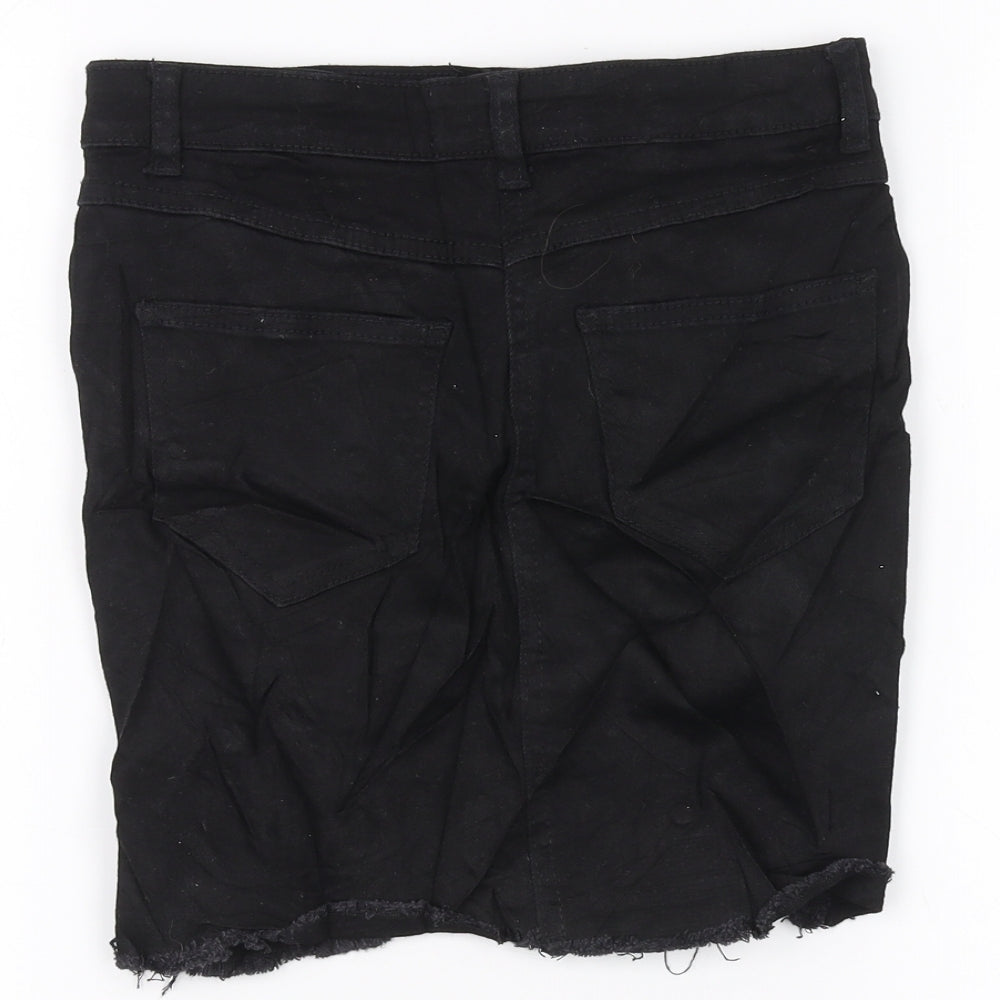 New Look Womens Black A-Line Skirt Size 6