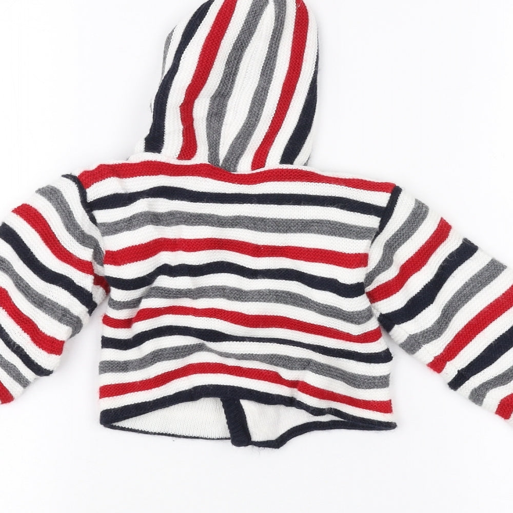 Nursery Rhyme Baby White Striped Jacket Size 3-6 Months