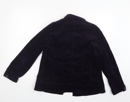 Nightingales Womens Purple Jacket Size 14