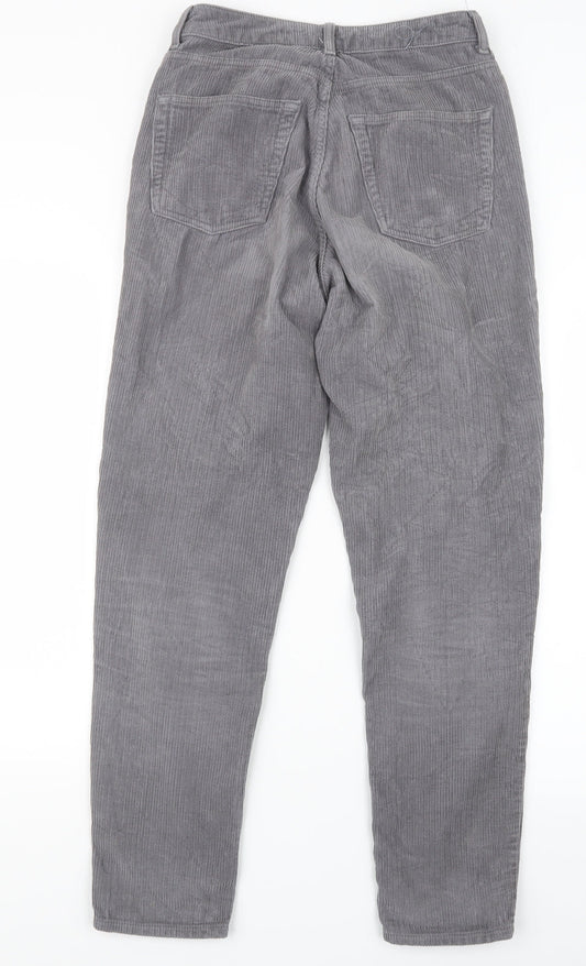 Topshop Womens Grey Velvet Trousers Size 27 in L29.5 in - Mom Fit