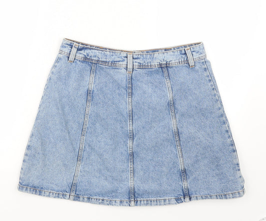 Divided by H&M Womens Blue  Denim Straight & Pencil Skirt Size 12