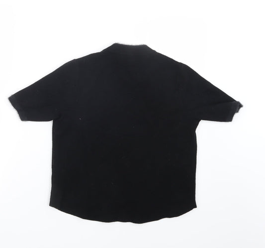 Zara Womens Black Knit Pullover Jumper Size M