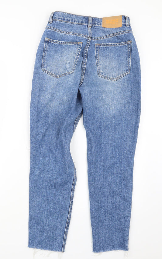 Womens UK Size 6 Pull&Bear Regular Fit Mom Blue Jeans