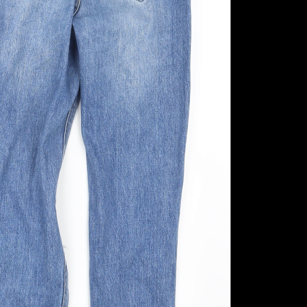 Womens UK Size 6 Pull&Bear Regular Fit Mom Blue Jeans