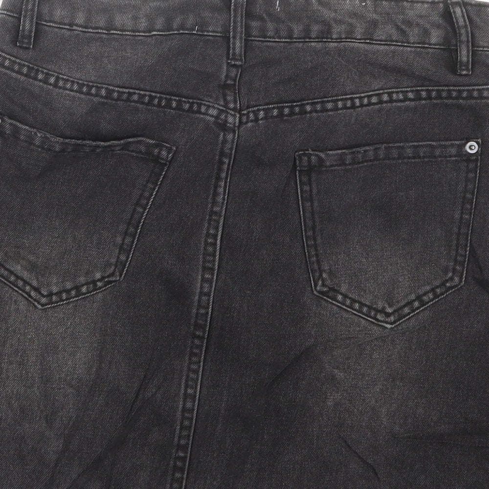 New Look Womens Black Denim Straight & Pencil Skirt Size 6