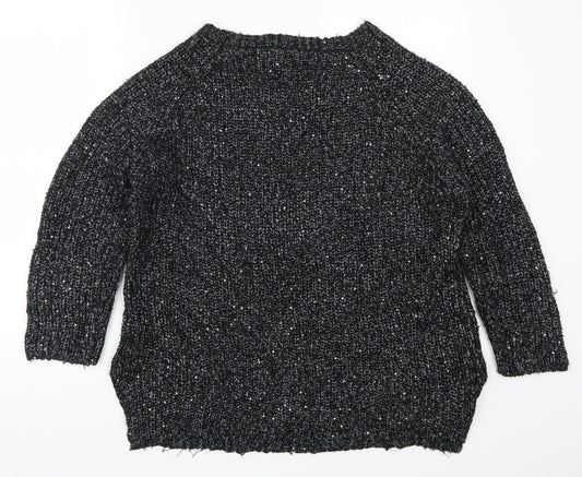 Nutmeg Womens Grey  Knit Pullover Jumper Size 14