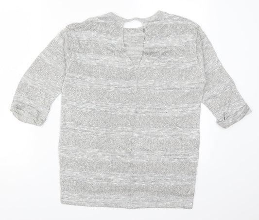 Womens UK Size S Papaya Silver Pullover Jumper