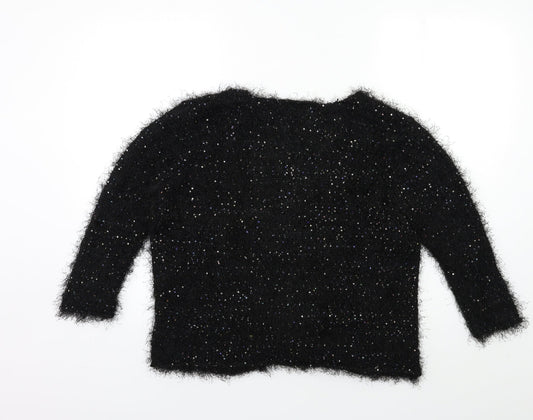 BHS Womens Black Knit Cardigan Jumper Size 14
